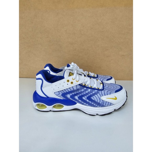 Nike Air Max Tailwind White Yellow Blue Running Shoes DQ0296 100 Sz 7Y  Wmms 8.5 - Picture 5 of 9